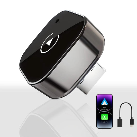 2025 Wireless CarPlay & Android Auto Adapter - 2-in-1, 5GHz Wifi, Plug & Play (USB/USB-C)